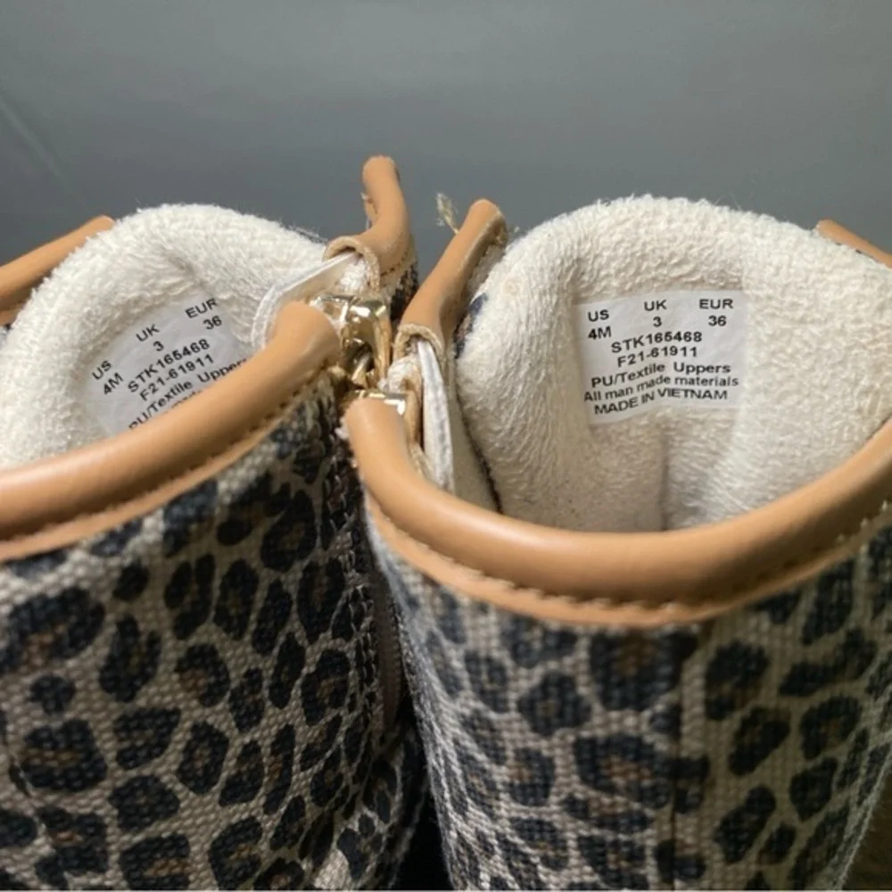 Sperry Womens Saltwater Animal Leopard Print Duck Boots Sz 4‎ Water Resistant